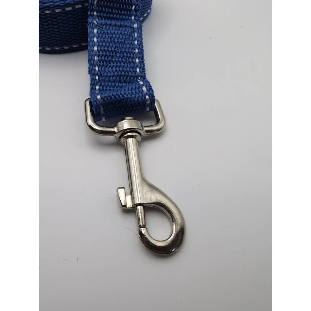 Blue dog collar 22 Inch and 5ft leash‎ set